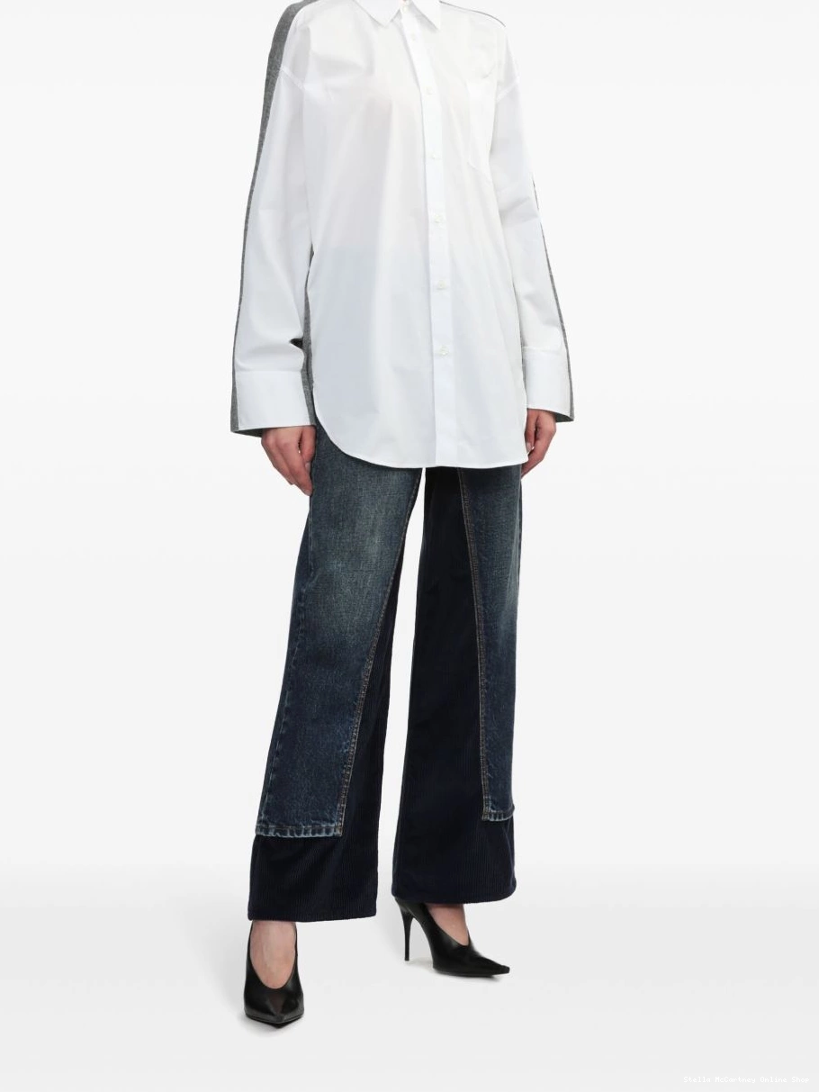 Cheap jeans contrasting straight-leg Women Stella McCartney 0326
